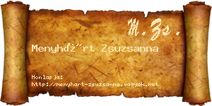 Menyhárt Zsuzsanna névjegykártya
